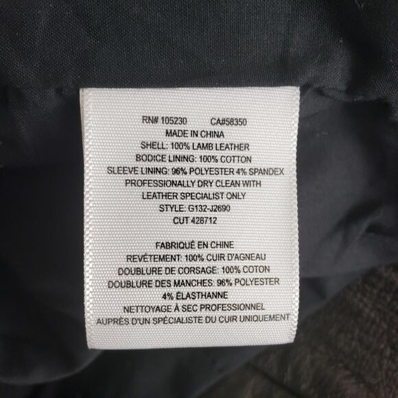 Joie Derica Black Lamb Leather Motorcycle Jacket Size Small* - Picture 12 of 12